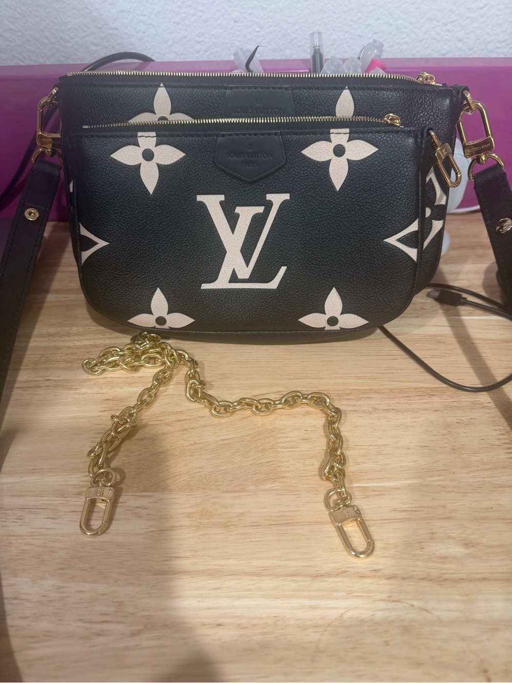 Louis Vuitton Black and Cream Crossbody Bag Set-NEW & Flawless - Picture 7 of 7